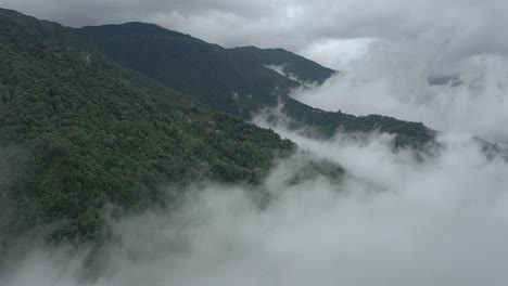 beautiful landscape of the mountains, established aerial shot