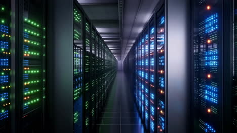server racks in a data center