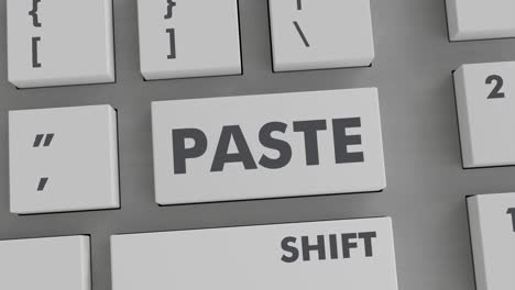 paste button pressing on keyboard