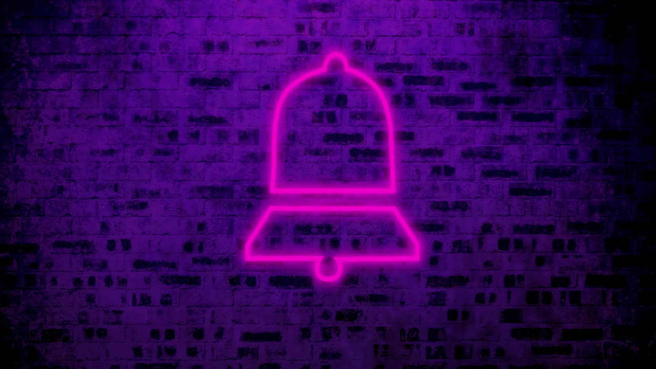 pulgares hacia abajo signo de neón en la pared de ladrillo 4k