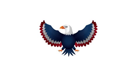 eagle with united states of america flag