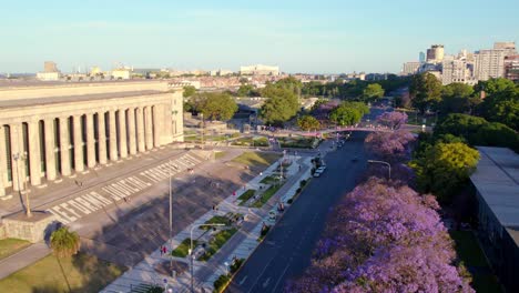 Law-University-School-Building-in-Buenos-Aires-City,-Argentina---Aerial