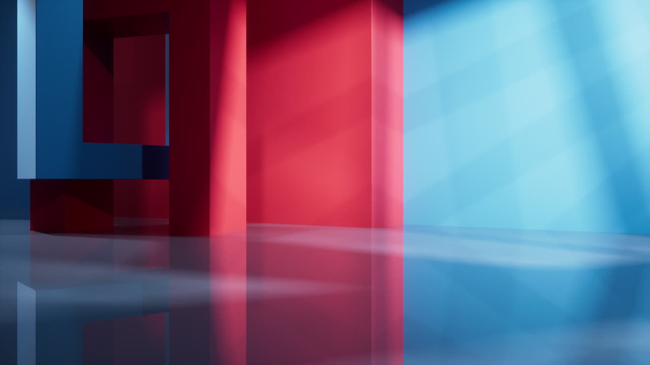 abstrakte geometrische innenstruktur, 3d-rendering.