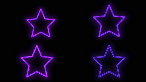 purple stars pattern with neon light