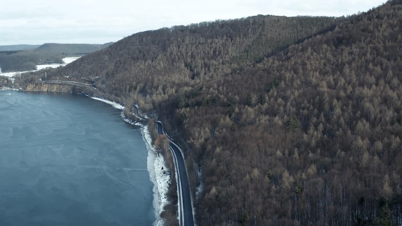 Vedute aeree con drone del Parco Nazionale Keller in inverno