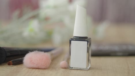 nail polish and makeup brushes