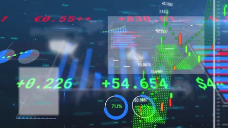 Animation-Der-Datenverarbeitung-Und-Diagramm-Auf-Schwarzem-Hintergrund