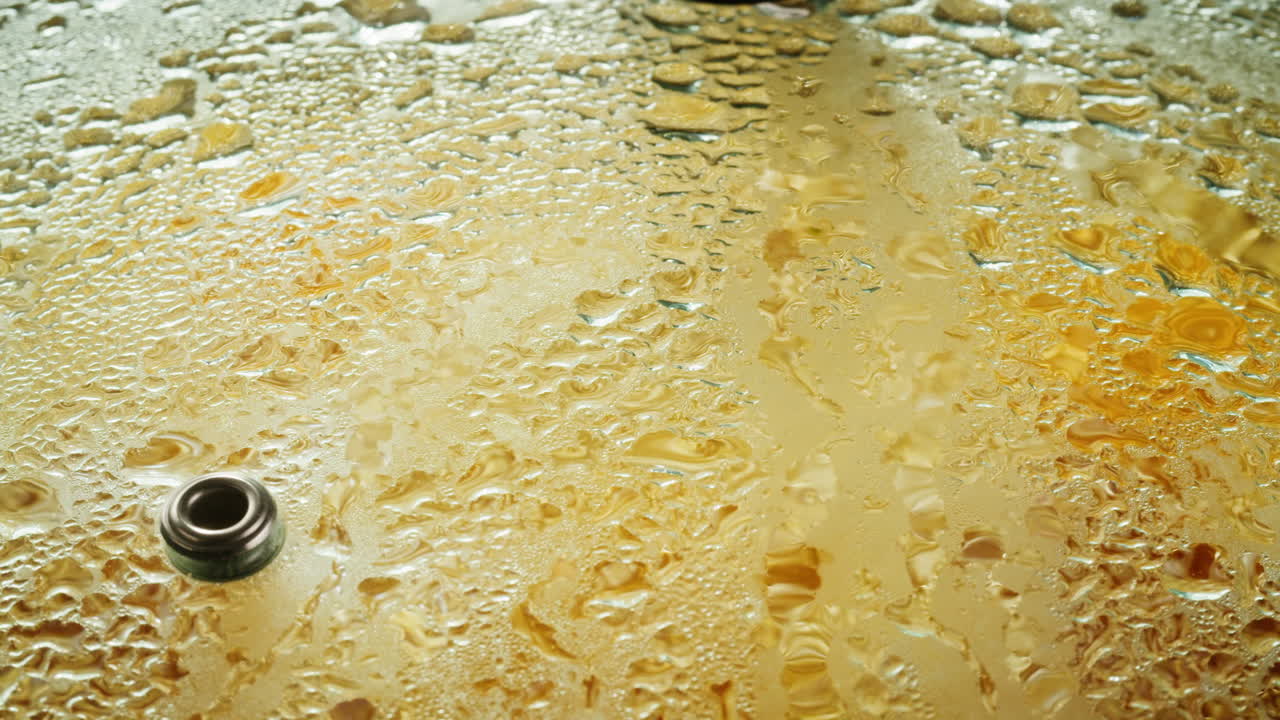 Close-up of a Steaming Pot Lid