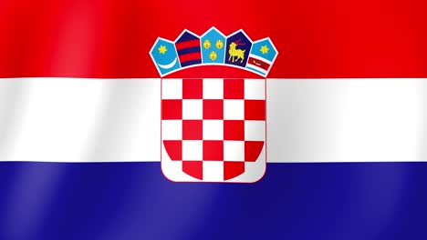 Animación-De-La-Bandera-De-Croacia-Ondeando-En-El-Viento.