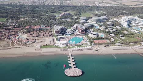 aerial view of a luxury resort and beach