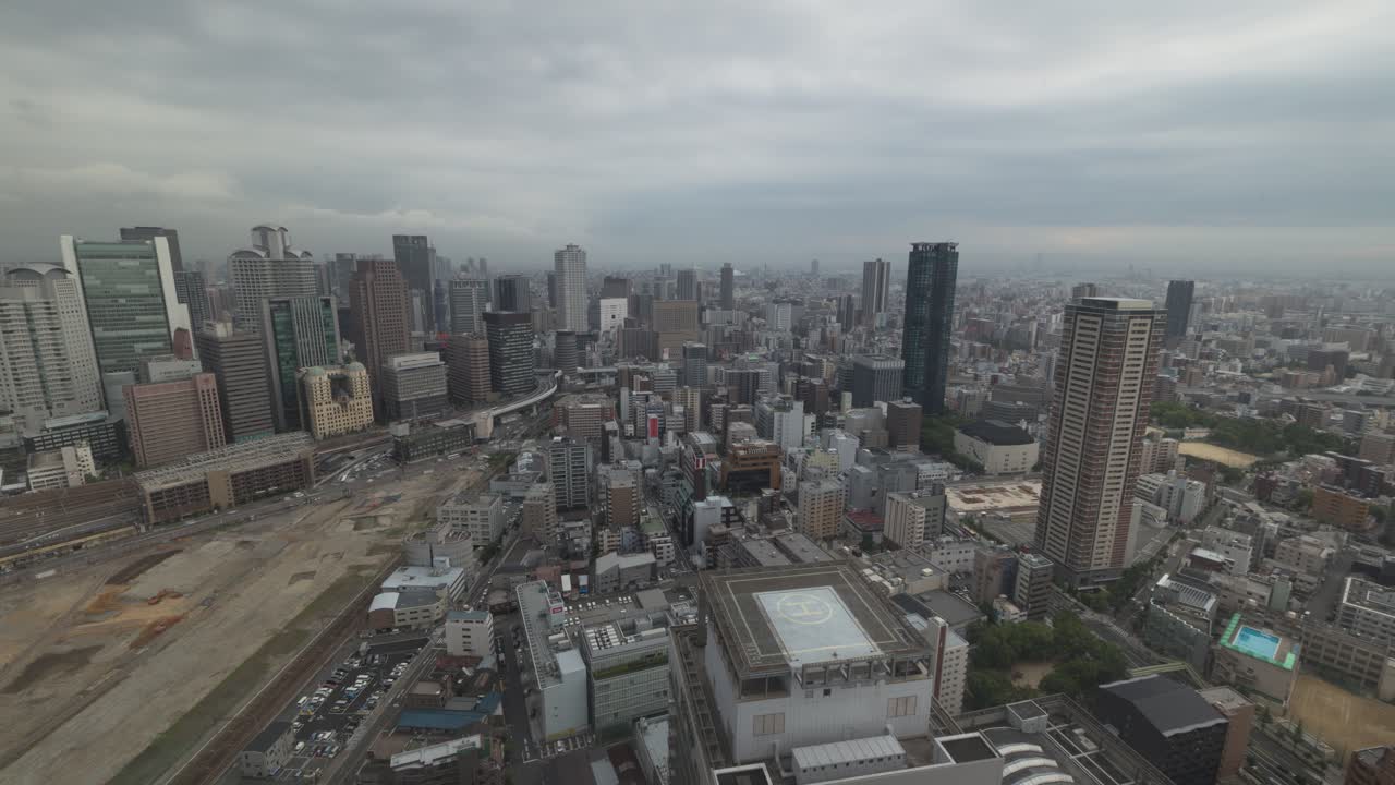 Osaka Cityscape Aerial View