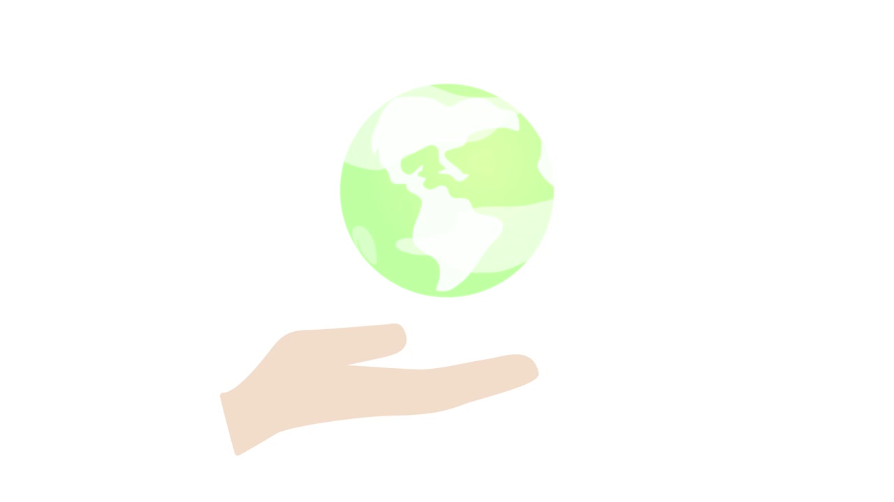 이것은 생명 유지와 지구 보호의 이미지를 보여주는 애니메이션 비디오입니다.