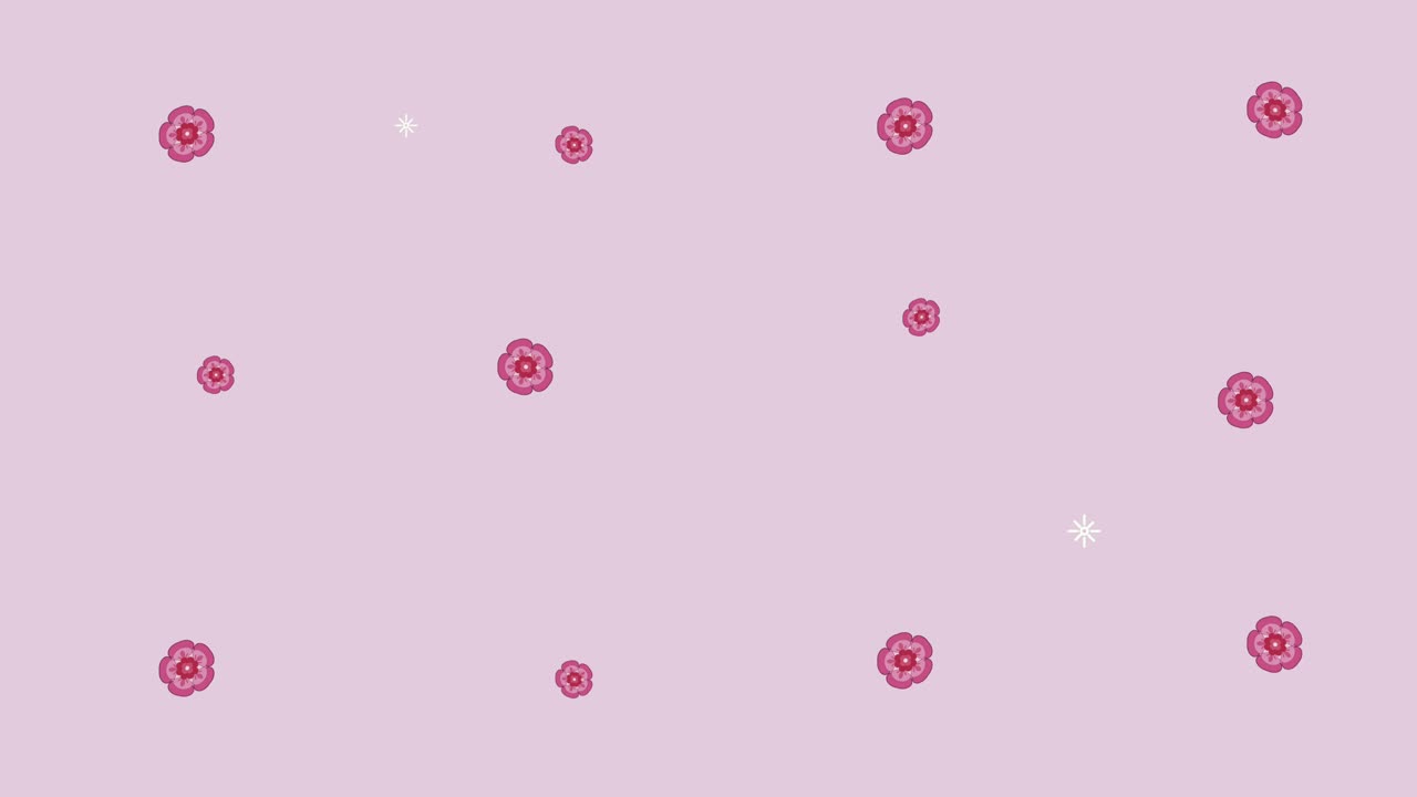 feliz animación del festival de mediados de otoño con flores patrón rosa