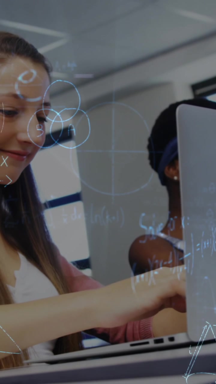 Animation of mathematical equations over schoolchildren using laptop