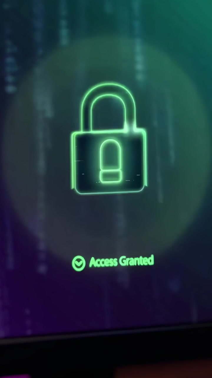 Digital Login Form with Password Entry and Access Granted