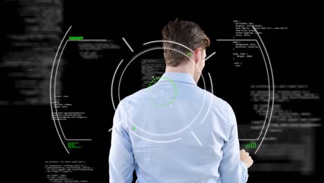 Animación-Del-Procesamiento-De-Datos-Sobre-La-Interfaz-Táctil-Del-Hombre-De-Negocios-Caucásico