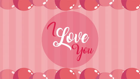 happy valentines day lettering with balloons helium frame