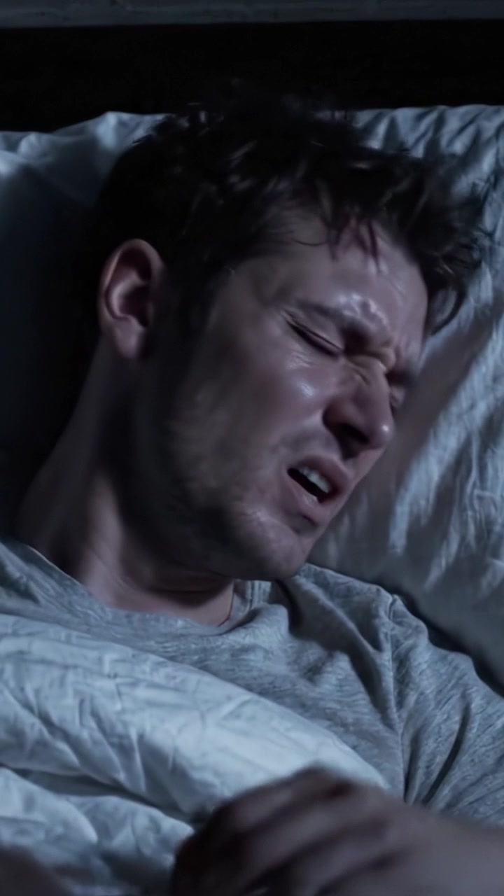 A Deep Exploration of Anxiety and Restlessness in the Night: Capturing the Emotional State of a Man in the Grip of Insomnia and Inner Turmoil