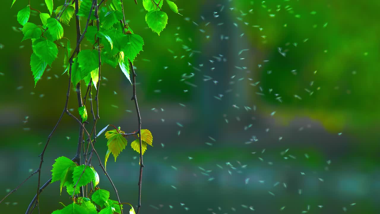 강가에 벌처럼 빠르게 날아가는 릴 인서트