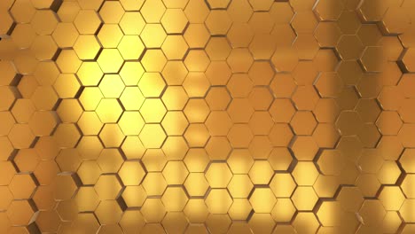 fondo con patrón de hexágono dorado