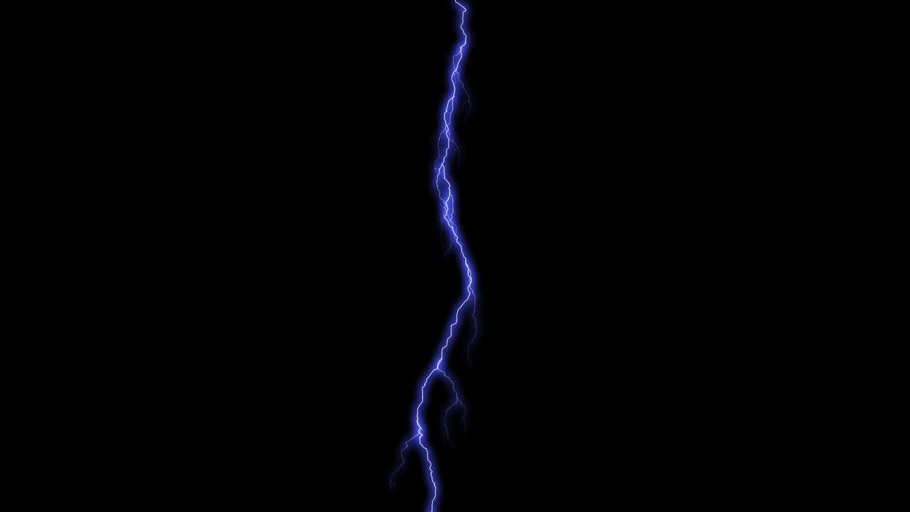 Blue lightning on black background