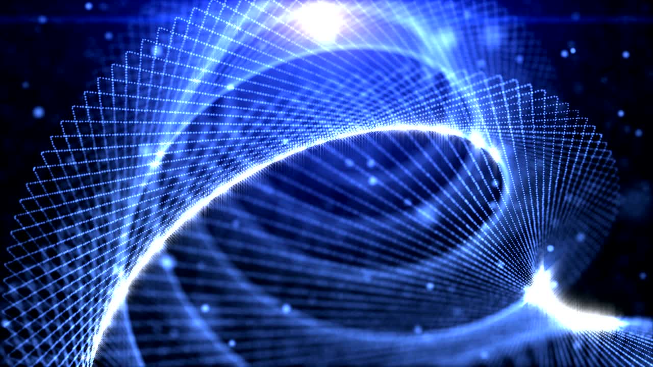 animación azul de introducción de 4k de un tornado giratorio sin costuras