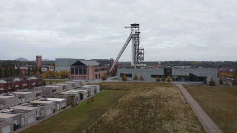 beautiful aerial shot of the mining town genk in belgium