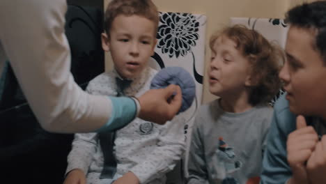 cool science experiment with dry ice and blowing up balloon