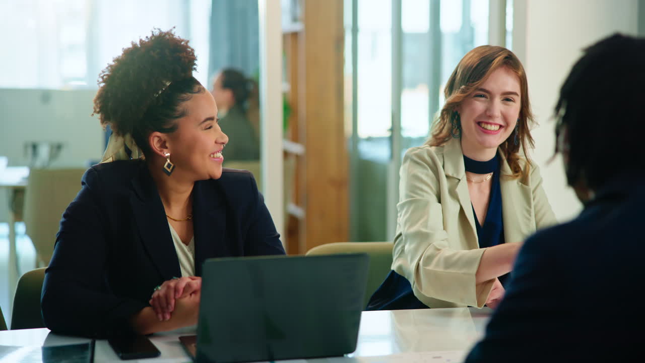 Business People Shaking Hands in a Meeting