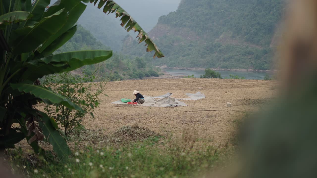 Woman Farmer in Asian Countryside