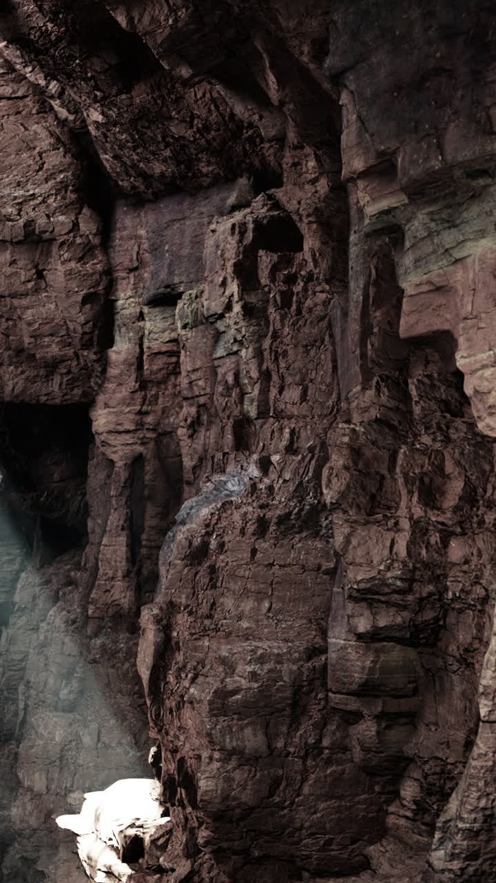 explorando las profundidades de una cueva oscura: un viaje al interior rocoso de la tierra