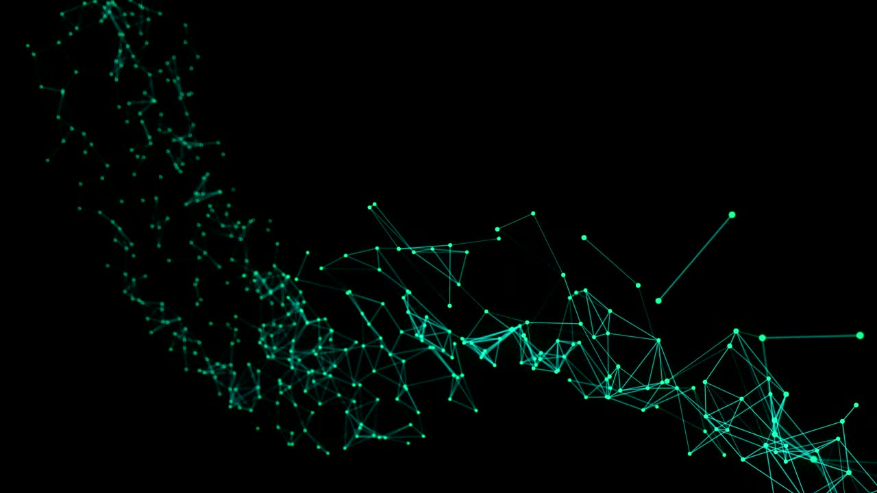 Network of connections against black background