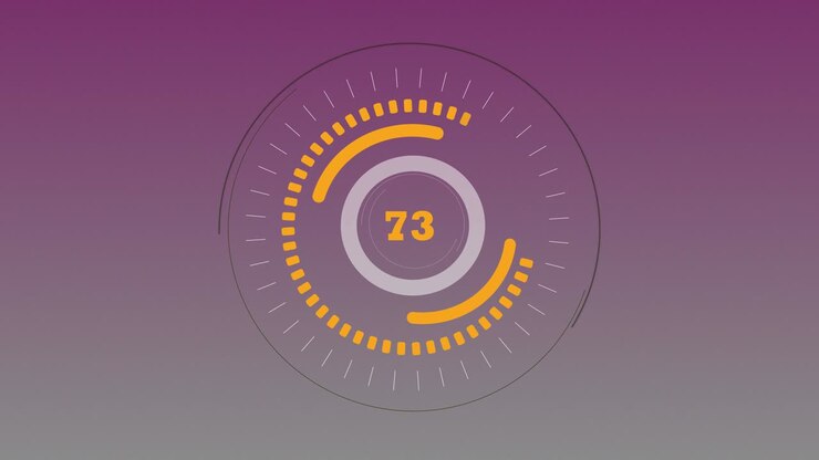 Progress bar - digital style, radial design