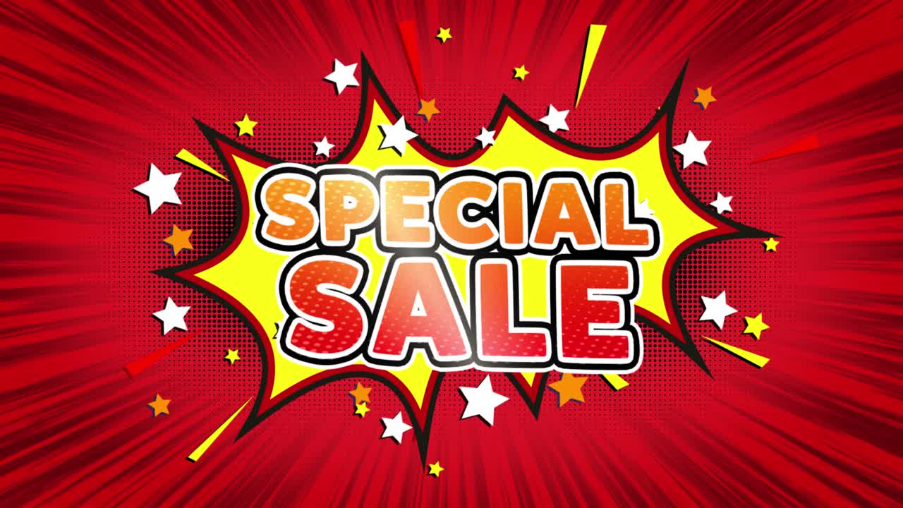 diseño gráfico de estilo cómic de venta especial