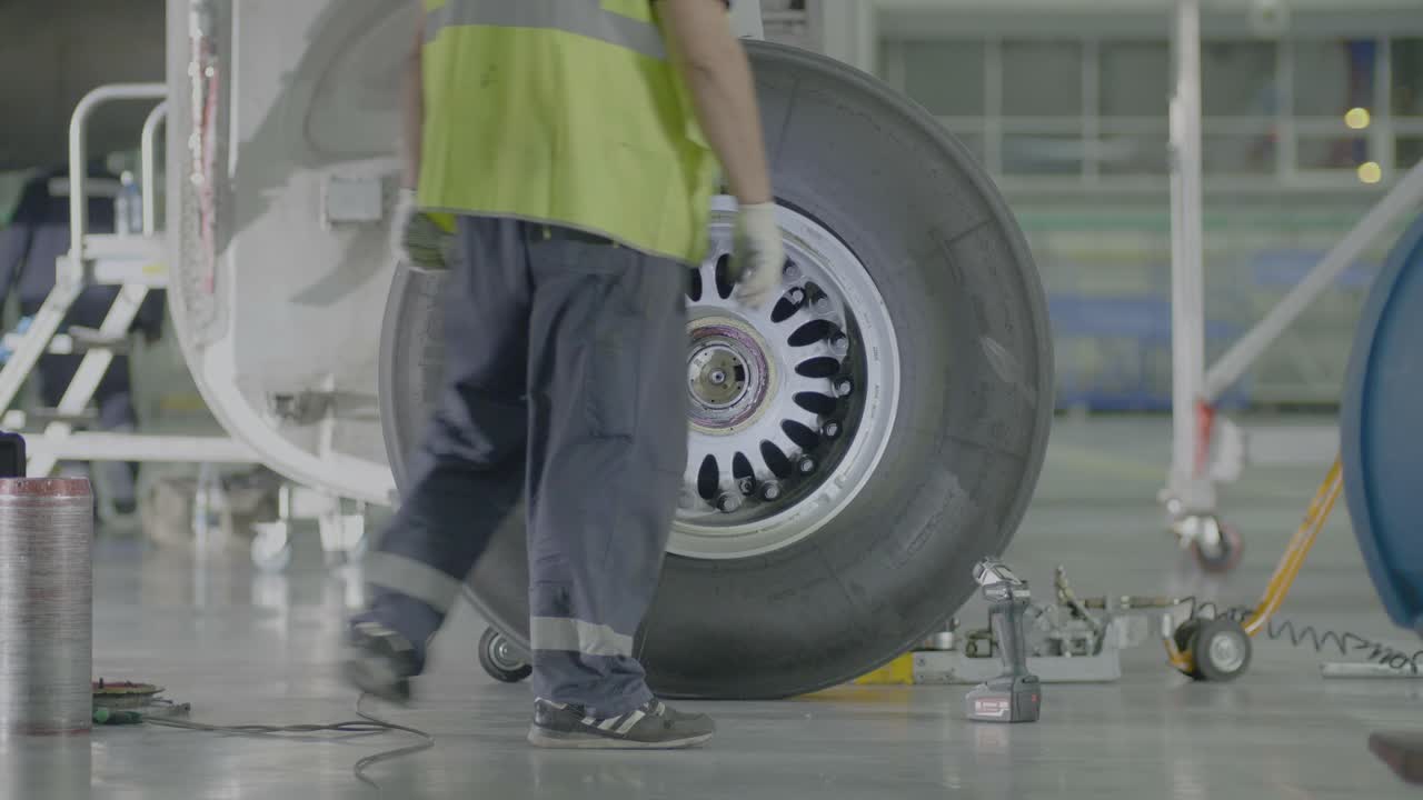 mantenimiento de los neumáticos de los aviones