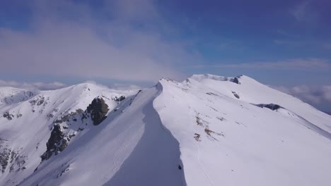 beautiful parang mountains of romania in winter