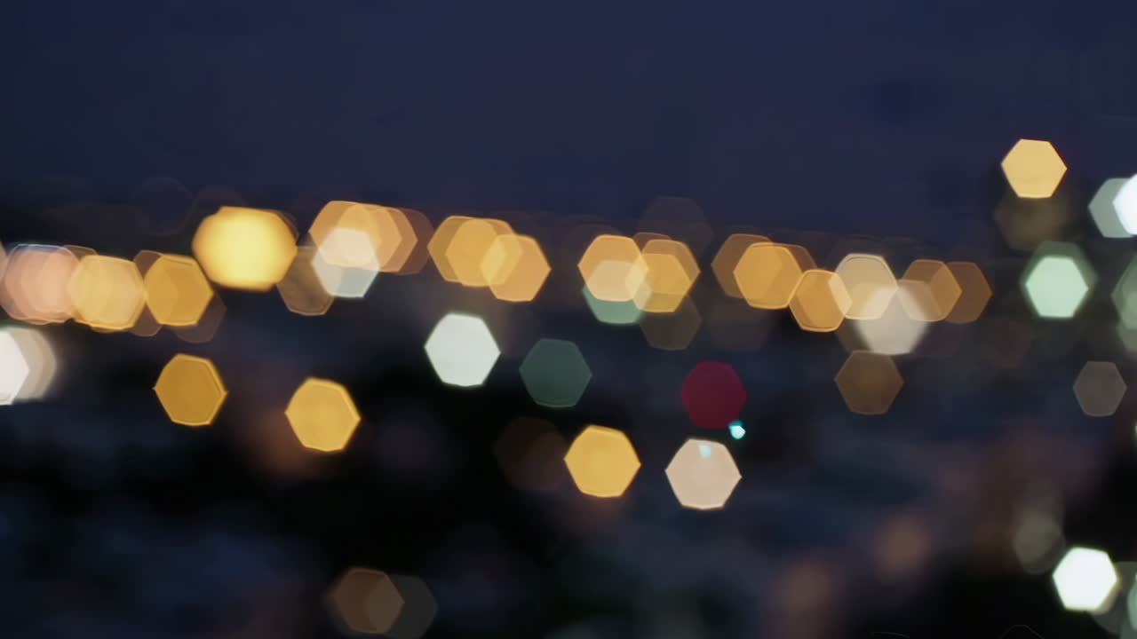 밤에 도시의 불빛