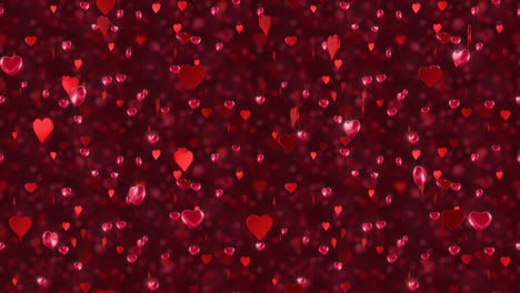 love hearts combo loop tile falling background