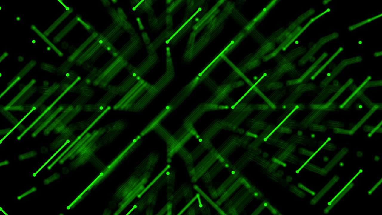 Motion background for coding, programming, web technology, concept of matrix, chemistry, science