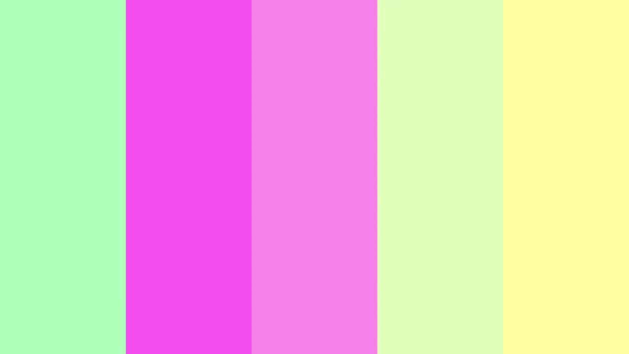 paletas animadas de 5 colores cambiantes