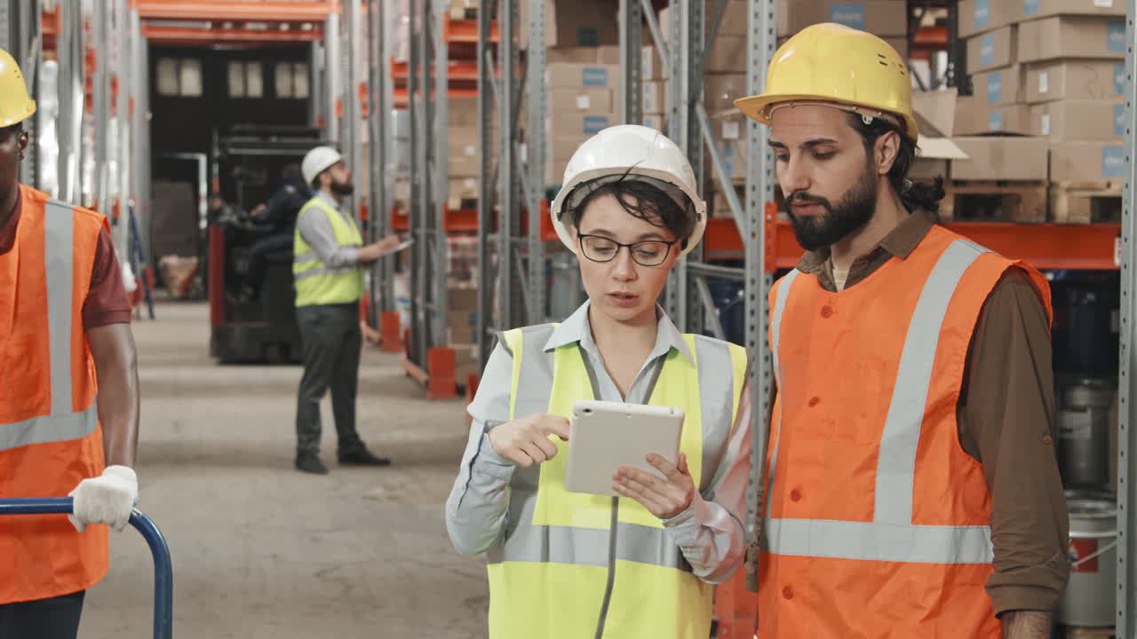 Man and Woman Posing in Warehouse