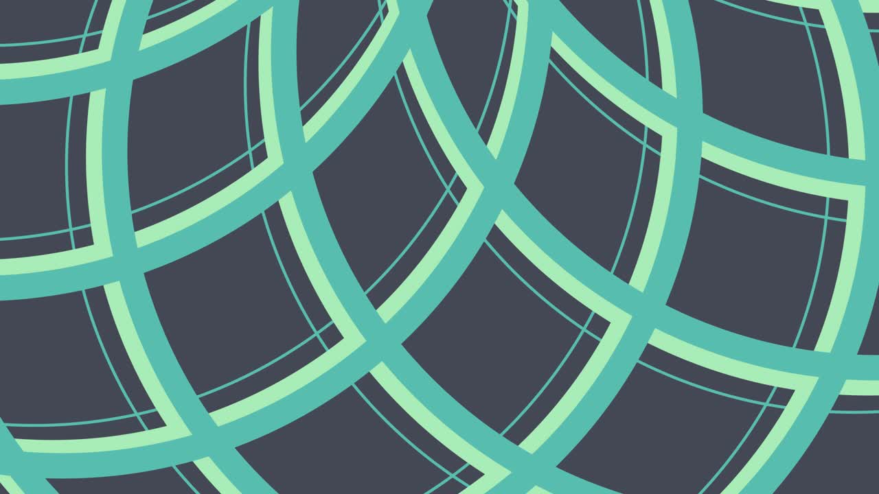 animación colorida que gira sobre un fondo marino oscuro vídeo gráfico de movimiento abstracto para uso de fondo