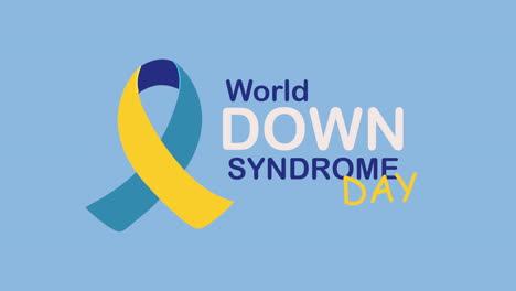 cinta de concienciación del día mundial del síndrome de down