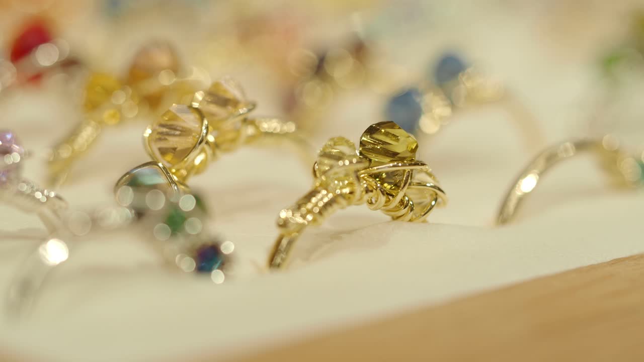 Handmade crystal rings