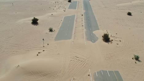 abandoned road in the desert