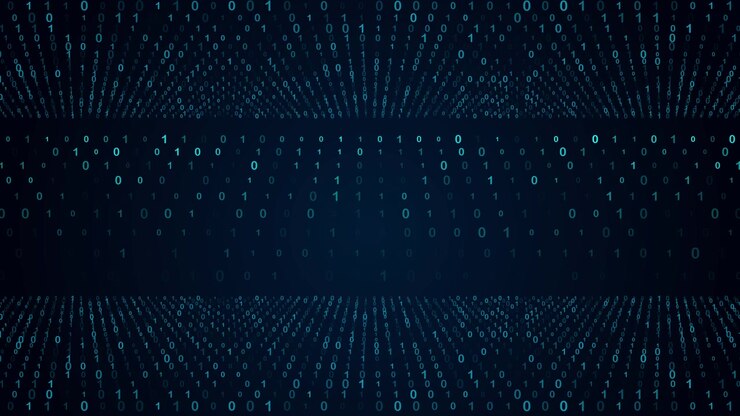 Digital Binary Code Streaming Background