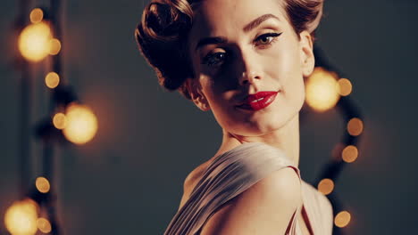 vintage glamour portrait of a woman