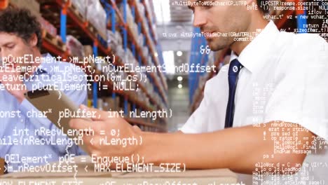 warehouse managers checking on inventory
