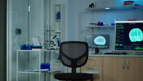 neurological laboratory with nobody in it modernly equipped