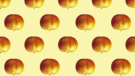 animación de diseño de movimiento de fruta de manzana